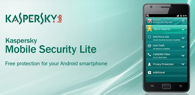 Kaspersky Mobile Security Lite For Android Anti-Theft, SMS, Call Block