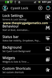 CyanX Lock - Lockscreen replacement setting