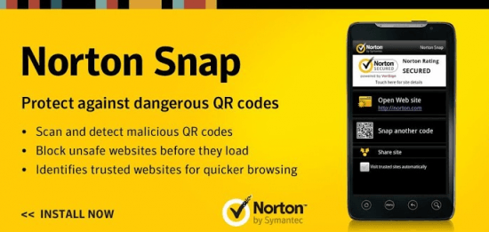 Norton Snap qr code reader