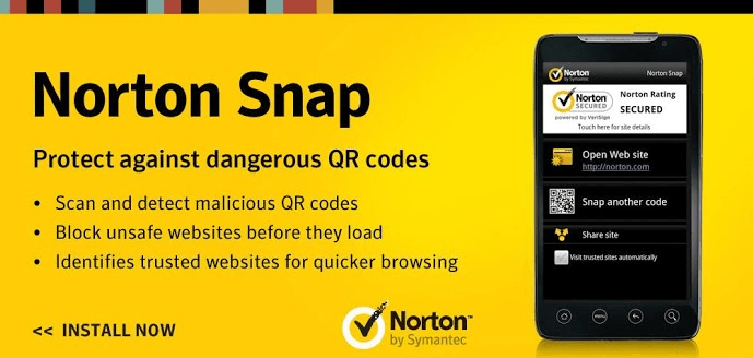 Scan QR Code For Malware With Norton Snap QR Code Reader