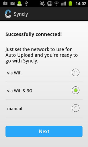 Syncly app sync connection
