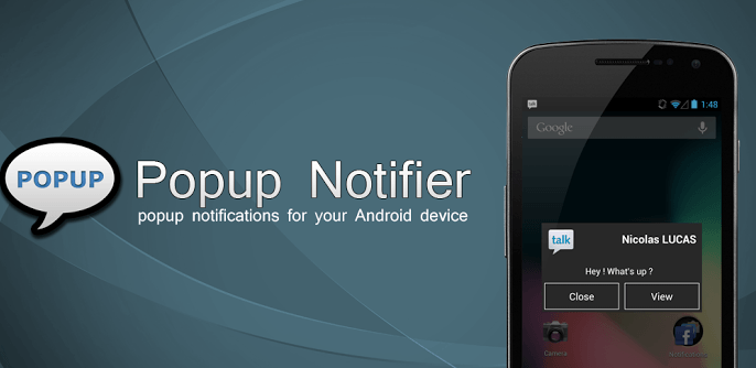 Enable And Use PopUp Notifications For Android Using Free App