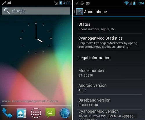 Install Galaxy Ace Android 4.2.2 CM10.1 Jelly Bean ROM | S5830