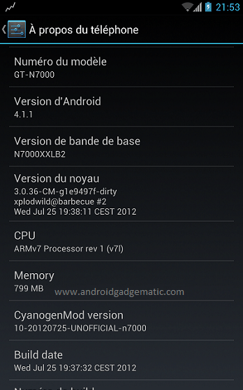 Galaxy Note Android 4.2.2 CM10.1