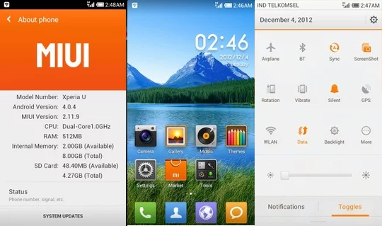 Install MIUI ICS ROM For Sony Xperia U ST25 Locked Bootloader [Guide]