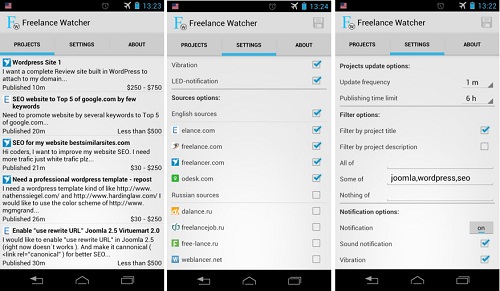 Freelancers New Jobs Search Free Android App [ ODESK.com, Freelancer.com, Elance.com Etc] Free