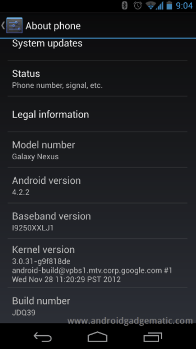 Manually Update Galaxy Nexus Android 4.2.2 Jelly Bean Build JDQ39 [takju And yakju]