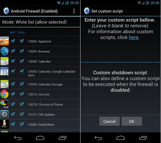 Android Firewall Screenshot