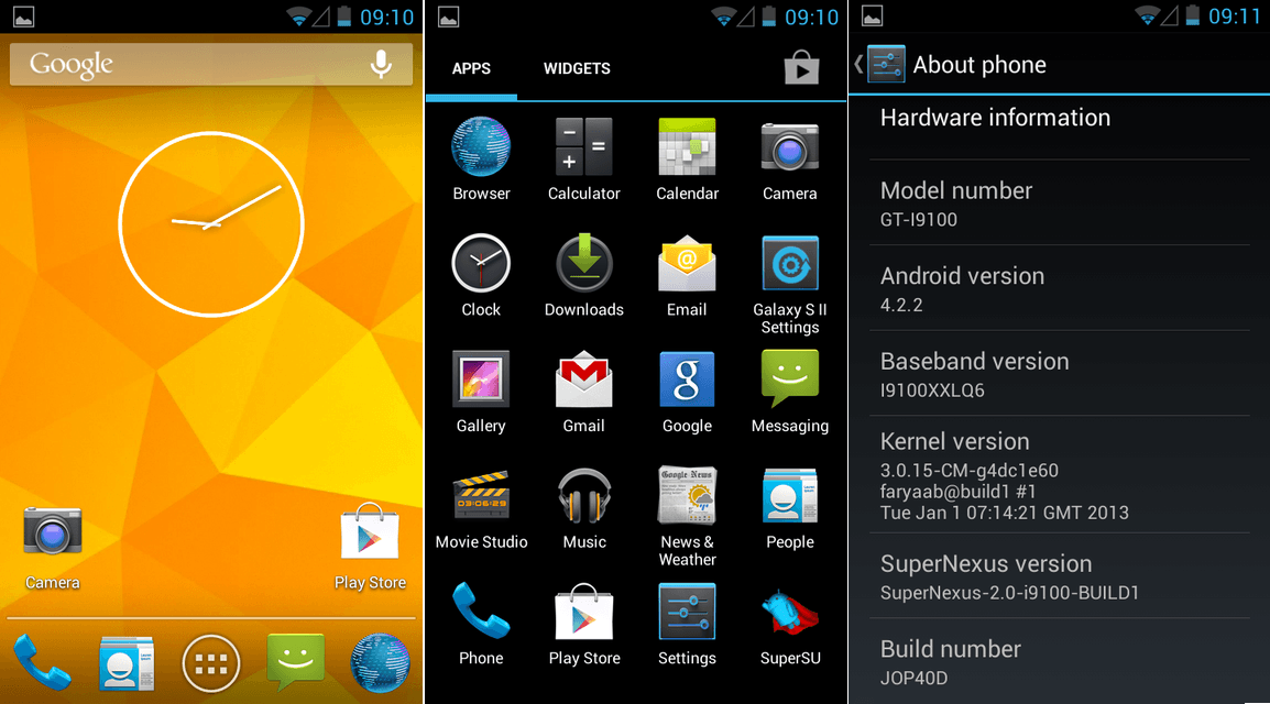 Install Android 4.2.2 Samsung Galaxy 2 SuperNexus Jelly Bean ROM