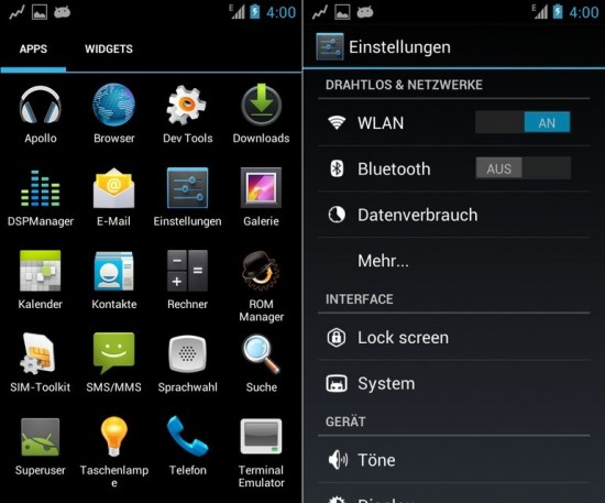 Galaxy S2 Android 4.2.2 CM screenshot