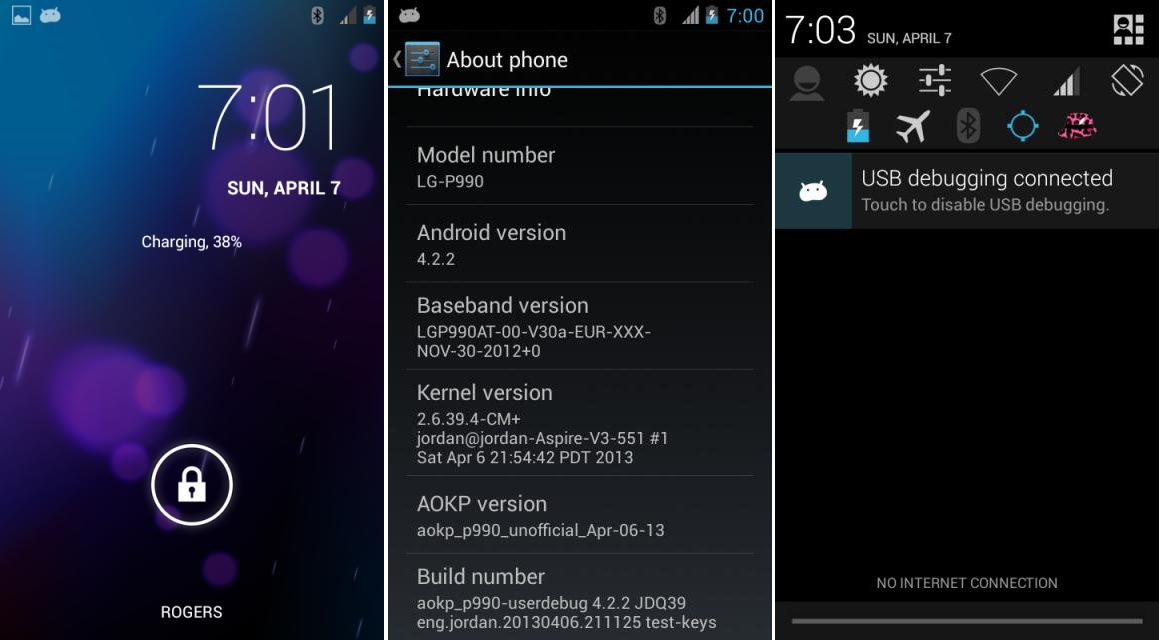 Install  Android 4.2.2 Jelly Bean LG Optimus 2X p990 AOKP Custom ROM